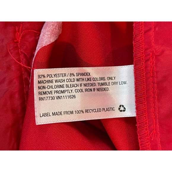 A New Day Womens Dress Pant Stretch Straight Leg Slash Pockets Mid Rise Red SZ 4 - Picture 9 of 10